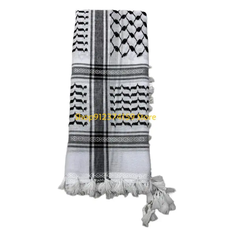 G5AE Comfortable Arafat Headscarf Keffiyeh Scarf for Men Everyday Use Cultural Event