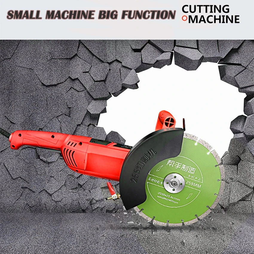 10 ″ Wall Slotting Machine 220V Multi -function Chainsaw Handheld Tile Stone 3000W High -power Cutting Angle Grinding Machine