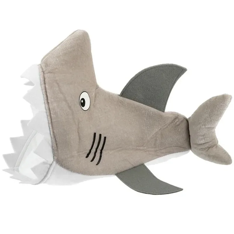 Men Shark Hat Carnival Halloween Costume For Adult Funny Animal Hats Gray Sharks For Party Carnivals