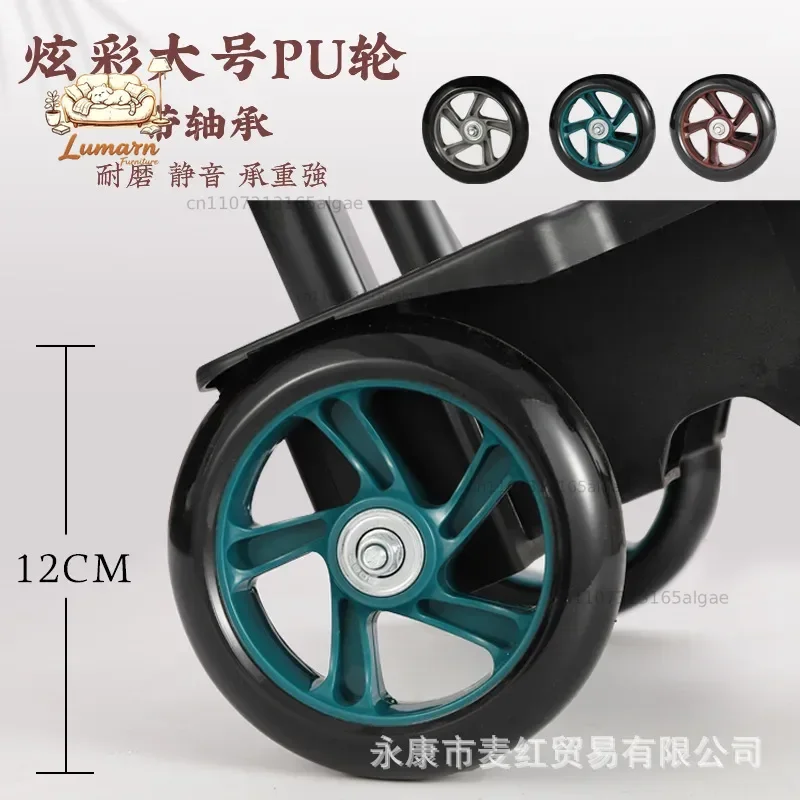 DurableShopping Home Shopping Cart Foldable Trolley Pull Goods Small Trailer Trolley