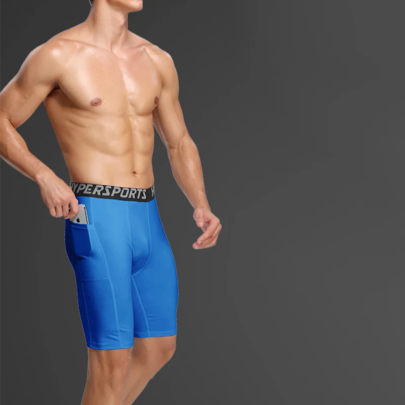 Calções de treinamento de compressão dos homens verão calças esportivas corredores calças curtas secagem rápida ginásios de fitness masculino collants treino calções esportivos
