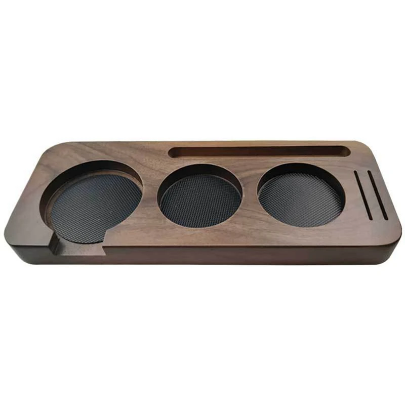 58 Mm Wooden Coffee Tamper Station Stand Coffee Portafilter Holder Presser Stand Espresso Distribution Lever Holder