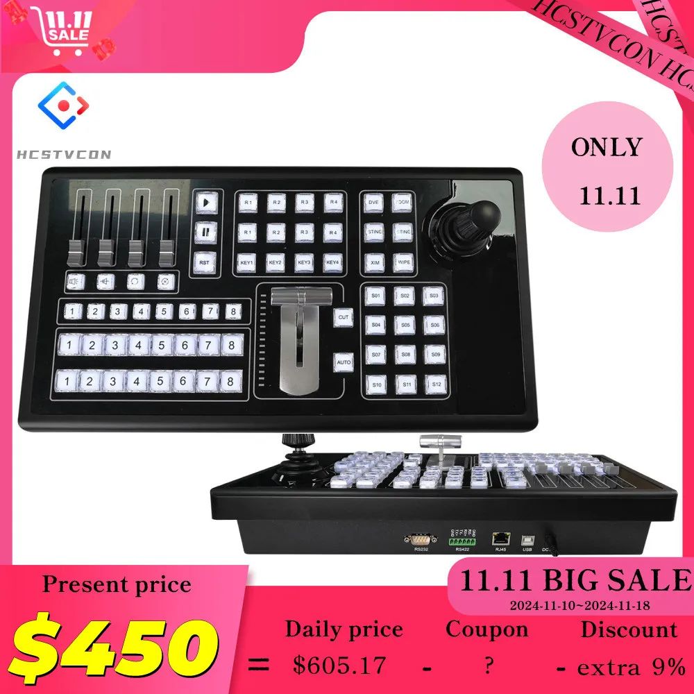 Vmix Broadcast Multi Format Data Video Audio Mixer Switcher PTZ Keyboard Controller Blackmagic Vmix Switcher for New Media Live