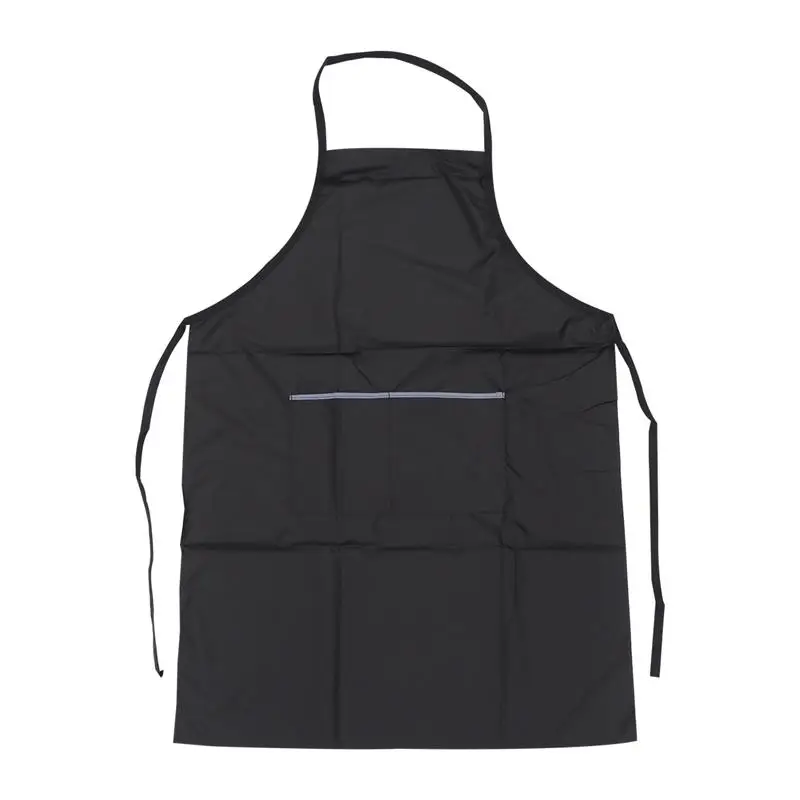 

Waterproof Kitchen Apron For Women/Men With Pockets Work Mandil Cleaning Pinafore Restaurant Shop Waiter Work Uniform