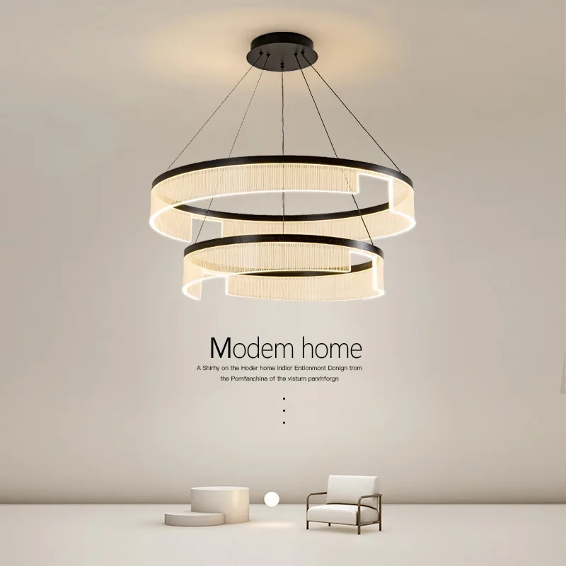 

Modern LED Chandelier Living Room Luxury Acrylic Decoration Bedroom Kitchen Loft Children's Study Round Smart Ceiling/Chandelier