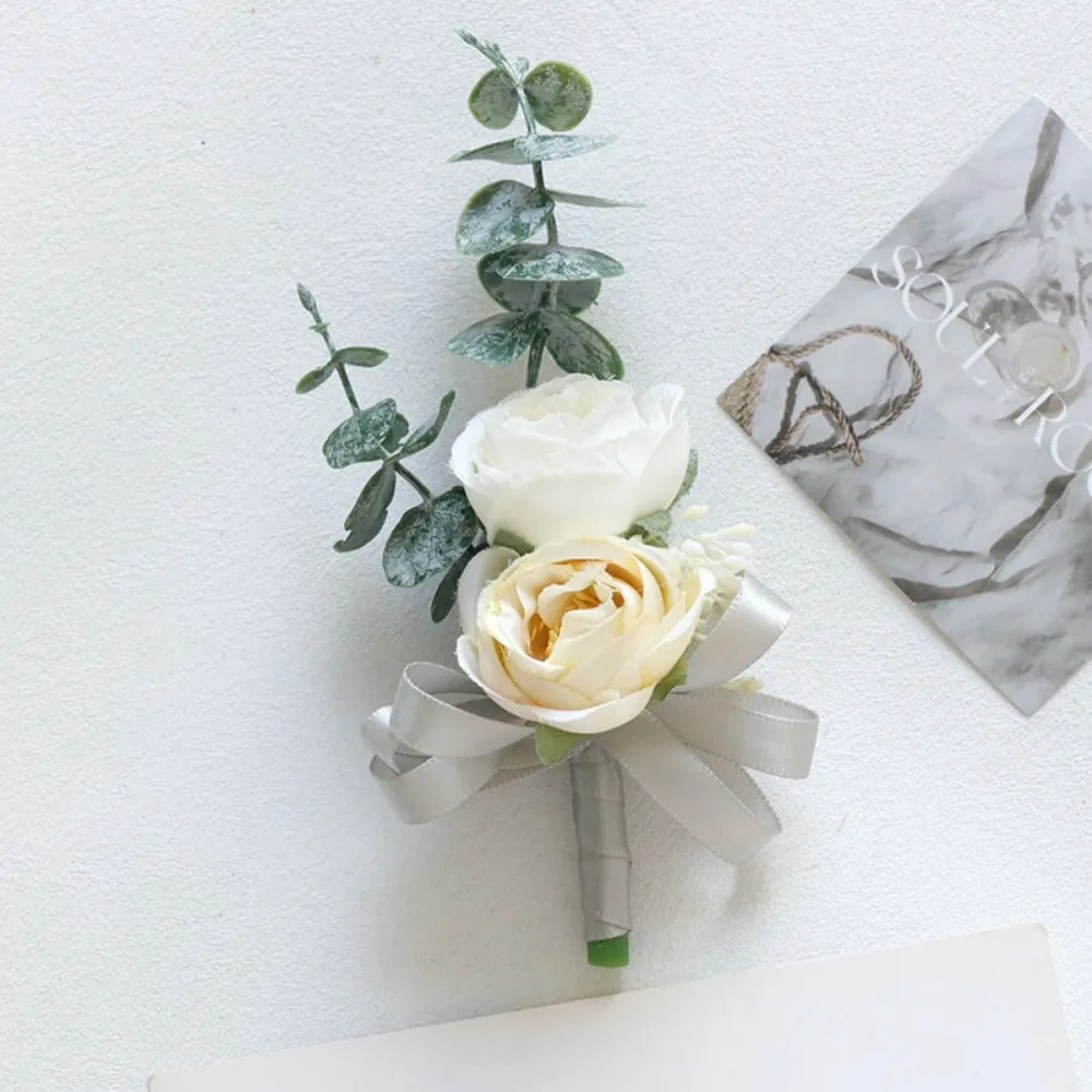 Wedding Party Accessories Buttonhole Wedding Men Boutonniere Set Ceremony Anniversary Formal Dinner Wedding Personalized Items