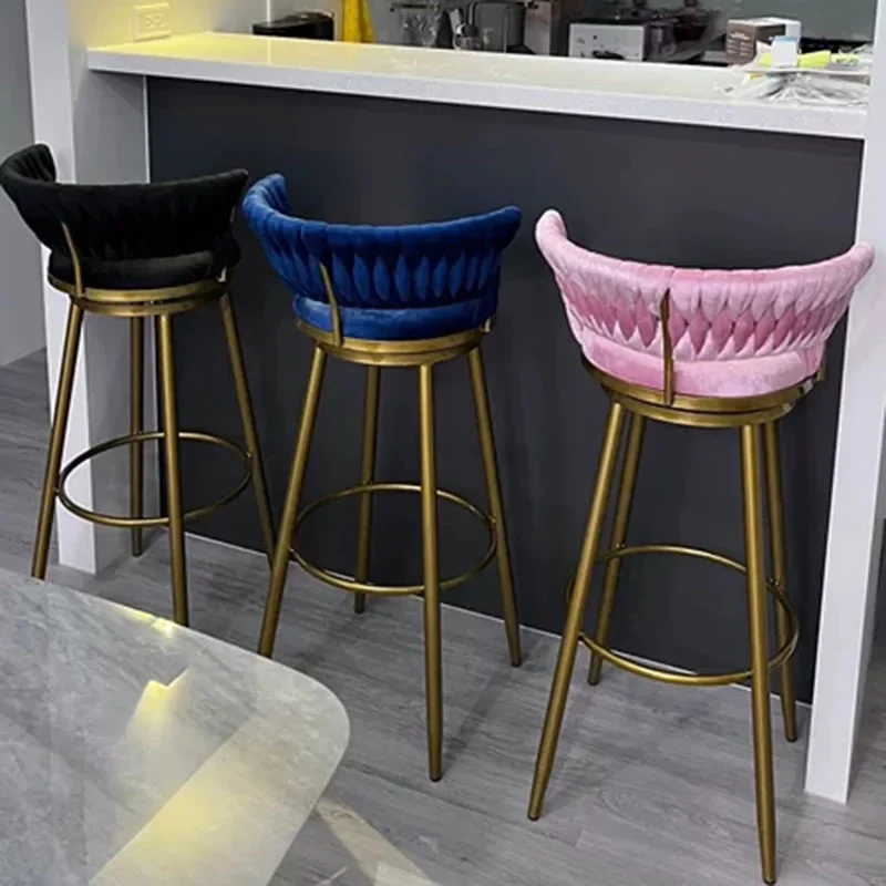 

High Legs Chair Makeup Exclusive Adjustable Kitchen Minimalist Restaurant Home Barber Stool Swivel Cadeiras Luxury Furniture