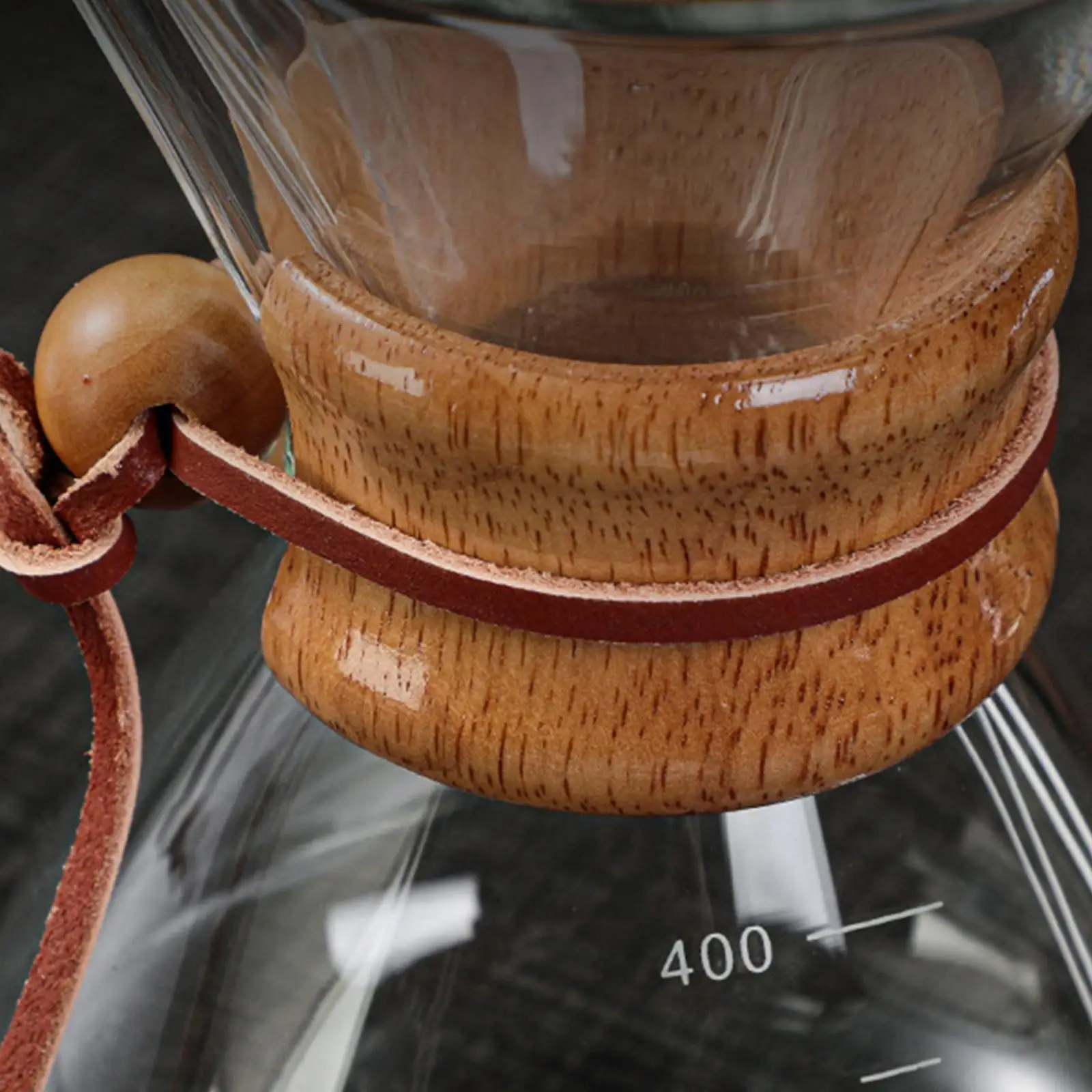 14 oz Pour Over Coffee Maker with Scale Reusable Filter Glass Carafe Glass Coffee Pot