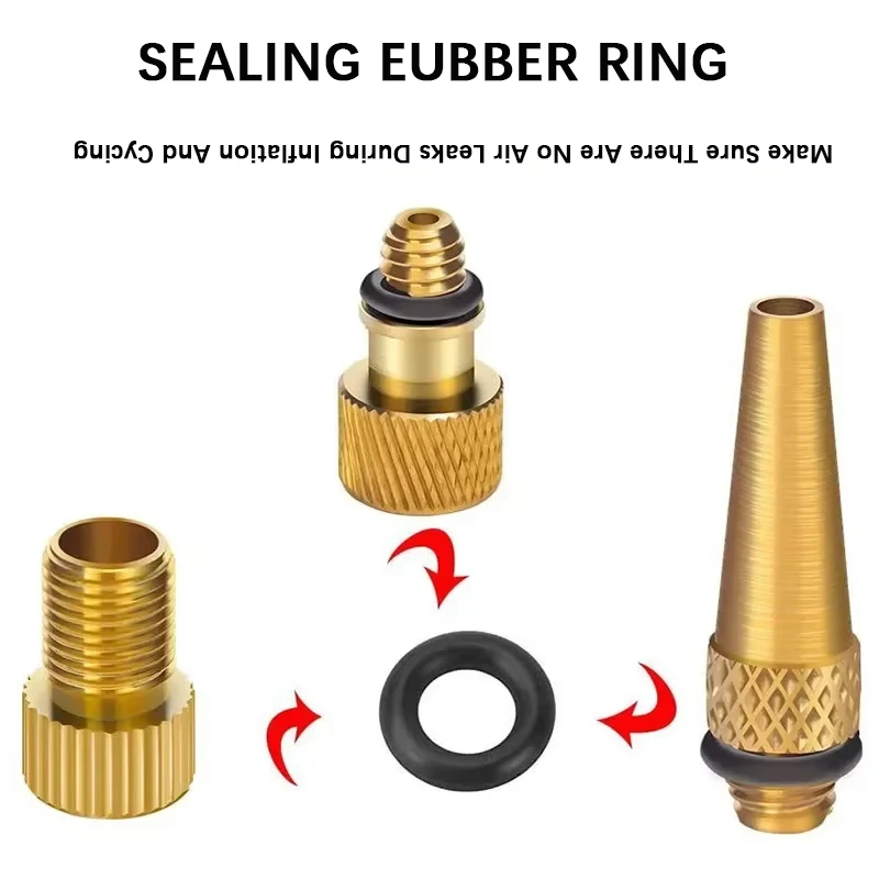 Bicycle Tire Inflator Kit Tube Needle Air Hose Adapters Pump Connector for Bike Basketball 21-40pcs Bicycle repair tools Set
