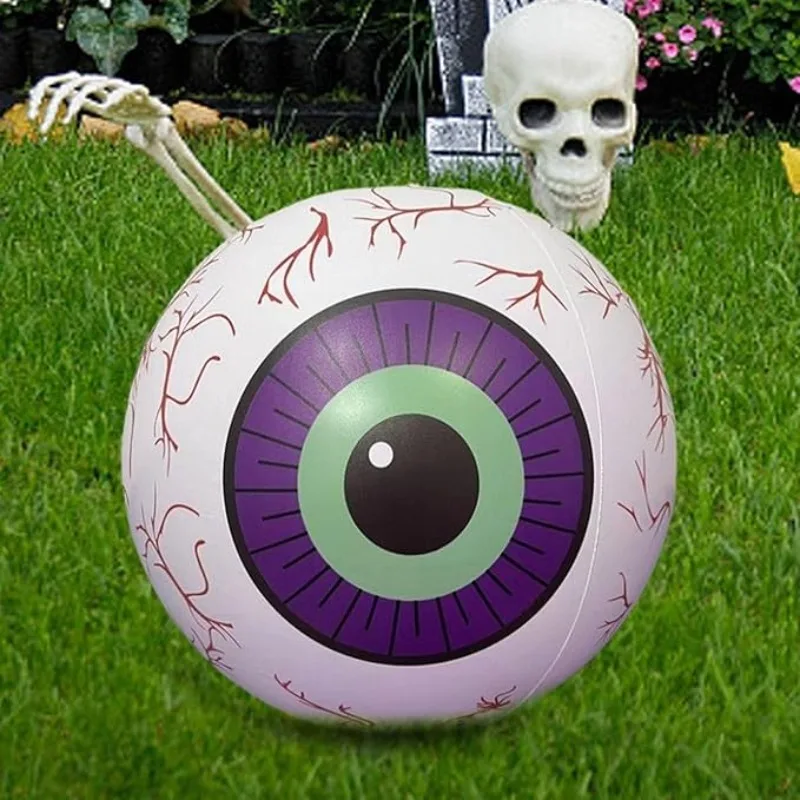 هالوين مقل العيون القابلة للنفخ LED التحكم عن بعد تغيير لون تضيء الدعائم مخيف منزل مسكون حفلة ساحة حديقة الديكور