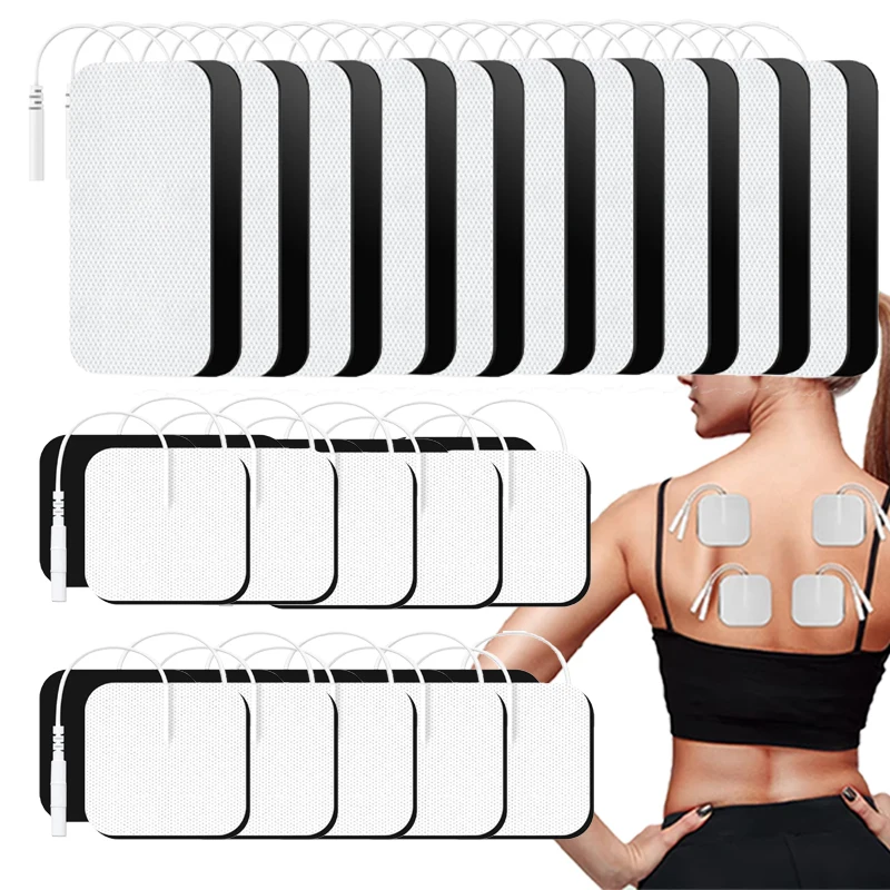 

20/10 PCS Non-woven Fabric Electrode Pads 2mm Plug Muscle Stimulator Accessories Acupuncture Physiotherapy Gel Replacement Patch