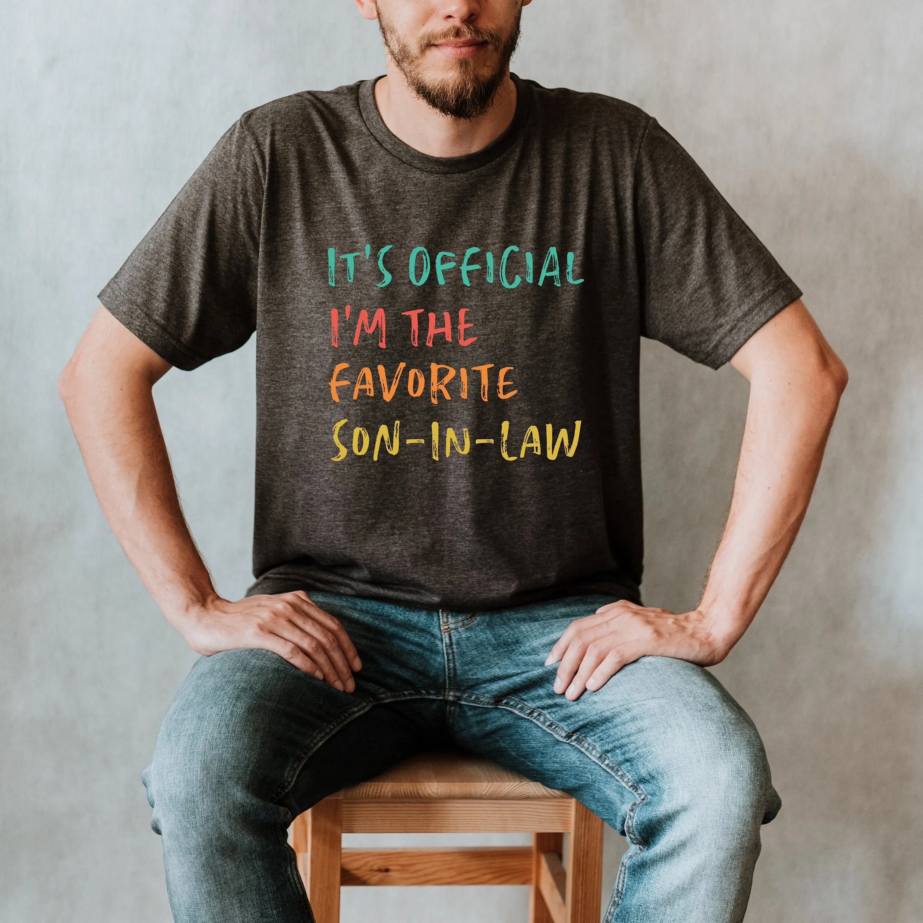 Funny T Shirt for Son in Law Mother Father It's Official Favorite Laws