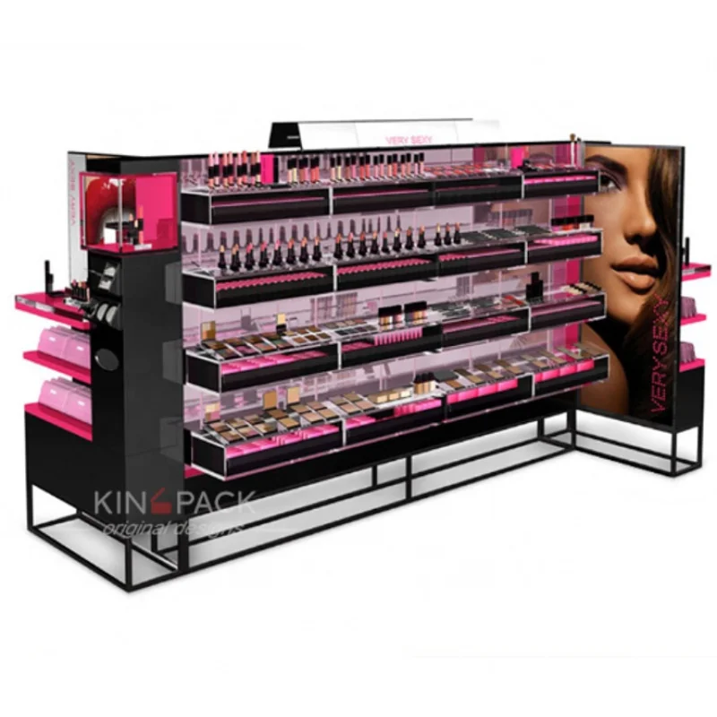 Custom. unique beauty salon furniture for makeup cosmetic display stand