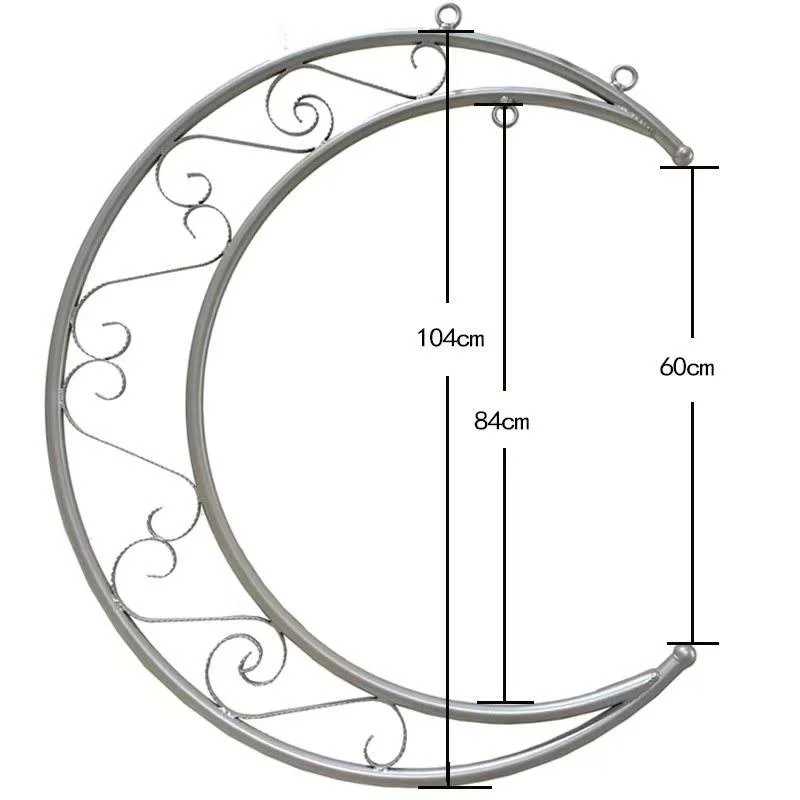 Professional Light Gold Aerial Moon Hoop Lyra Set with Rigging for Circus Performance Studio Gym Equipment Aerial Training