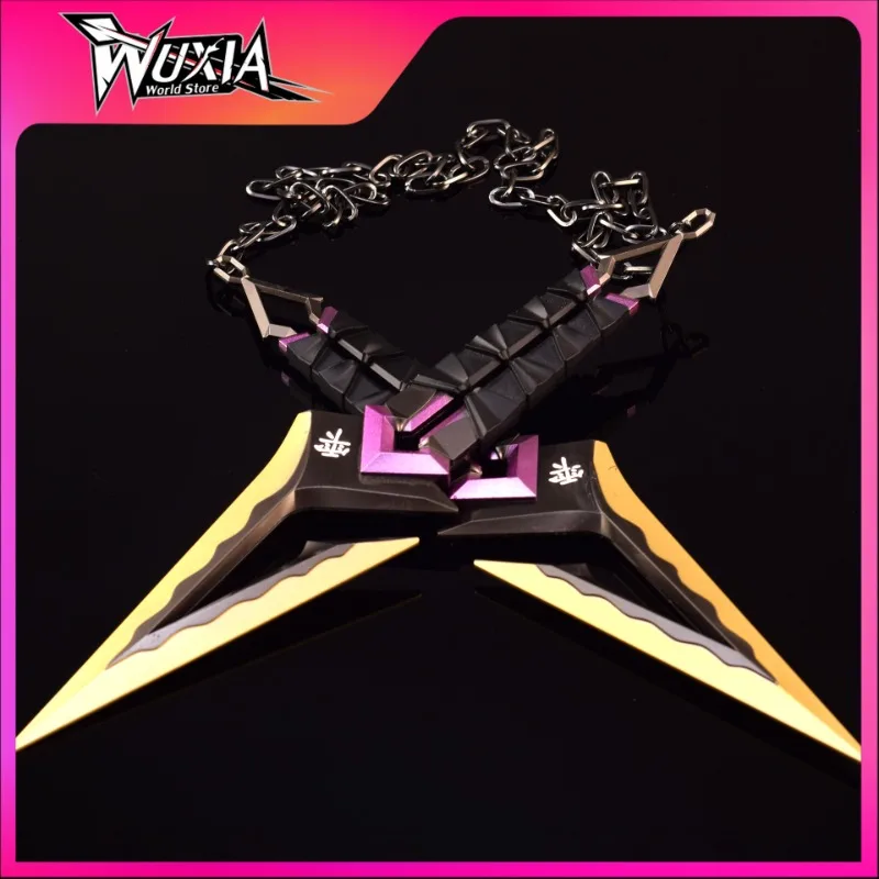 22cm Kuronami No Yaiba Variant Valorant Game Peripherals Weapon Purple Ninja Kunai Metal Sword Model Crafts Ornaments Collection