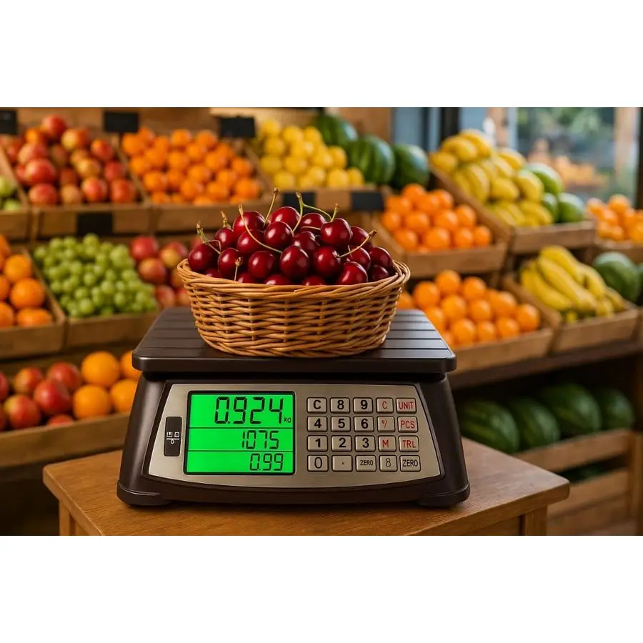 Computing Scale, Commercial Food Scale, Counting Function,66lb 30kg,1g, Rechargeable, Waterproof Design, Stainless Steel Keys,La