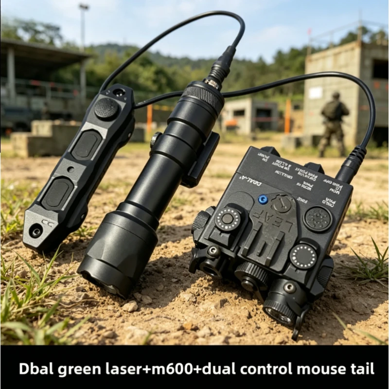 

2026 NEW PEQ15 DBAL-A2 Dual Red Green Dot IR Laser Sight M600 White Scout Light Portable Aiming Lamp Fit 20MM Picatinny Rail