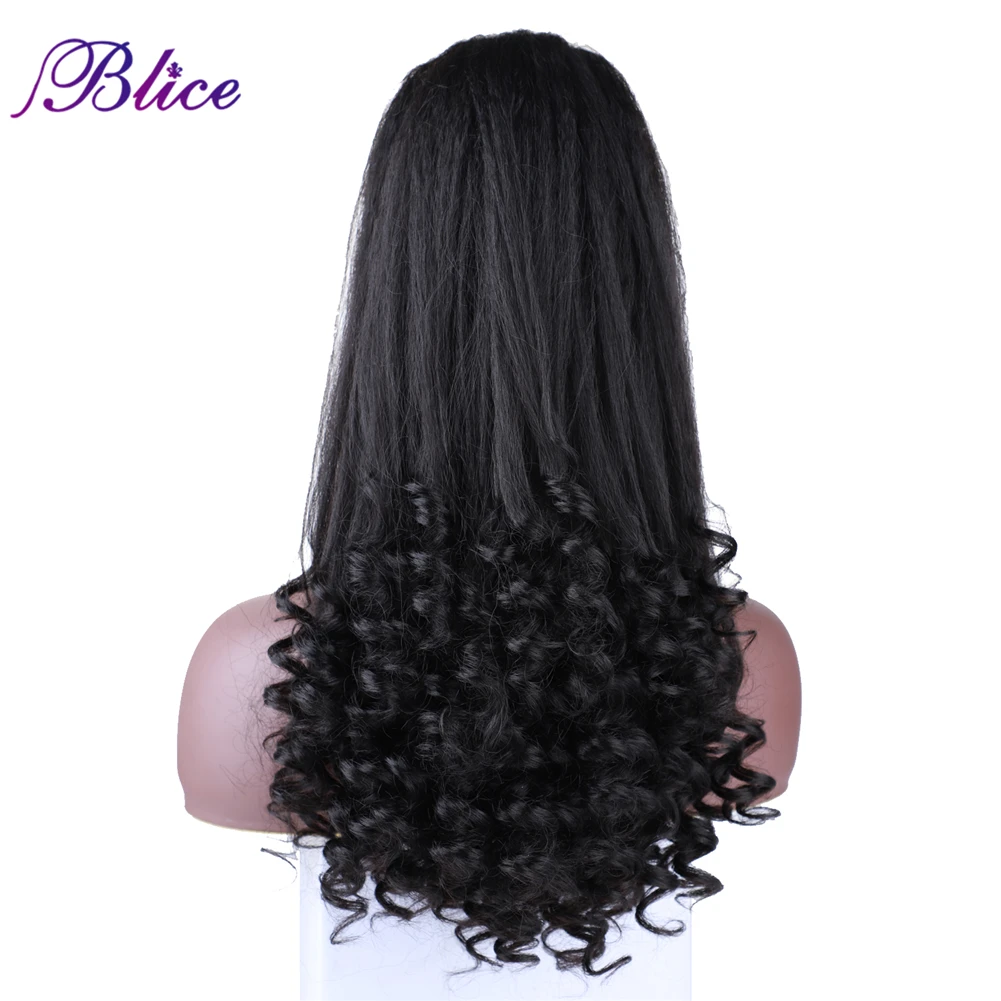 Blice Synthetic Curly Ponytail Hair Attached Pony Hair Extensions For Women Wrap Around With Drawstring Handles Tail Hairpieces