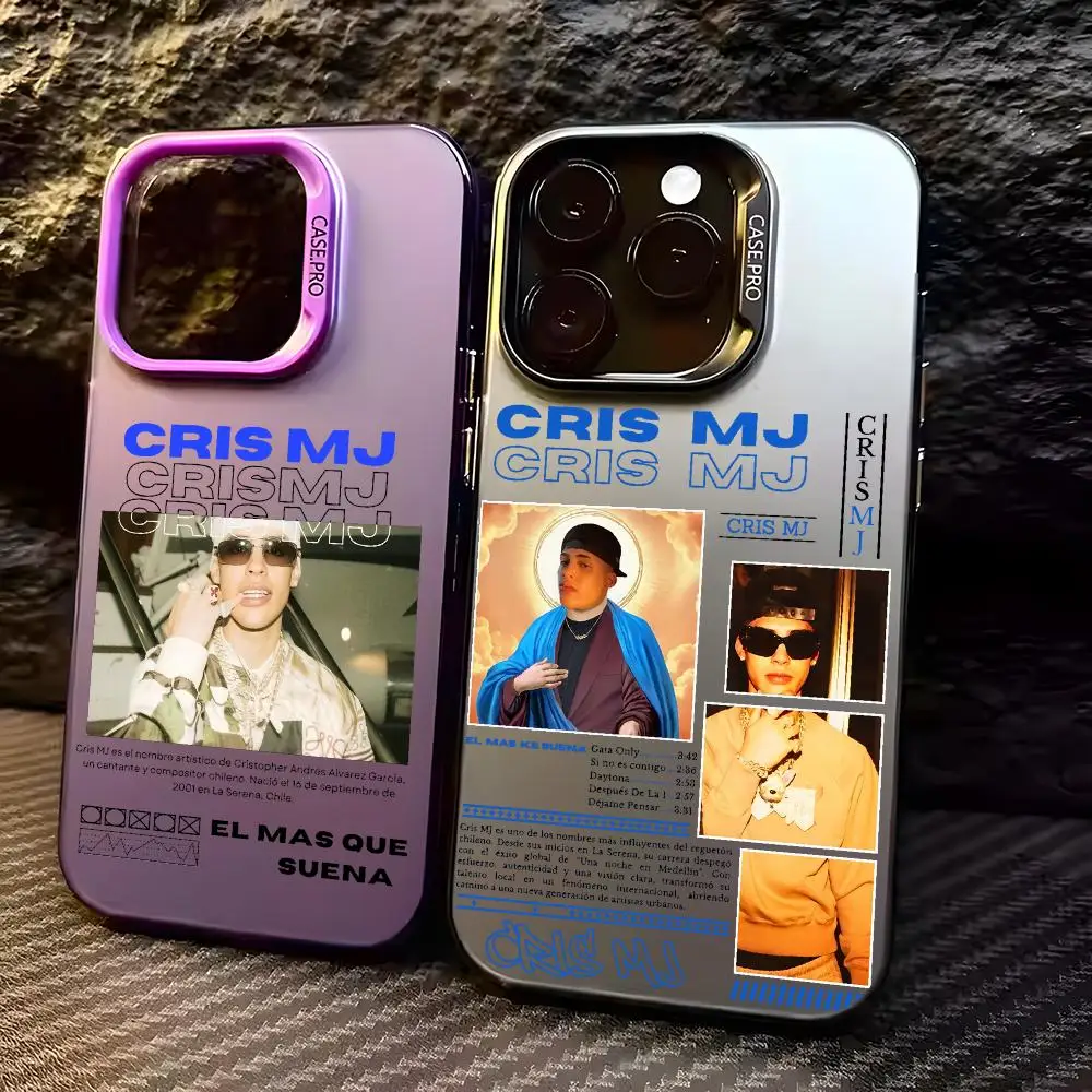 Singer C-Cris MJ Phone Case For iPhone 18 17 16 15 14 13 12 11 Pro Max Designer Matte Laser Aurora Funda Phone Case