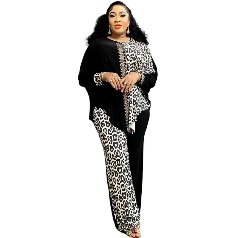 

2 Piece Women Sets Dashiki African New Arrival Spring Autumn Matching Sets Two Pieces Sets Top Pants Suits Outfits Clothing
