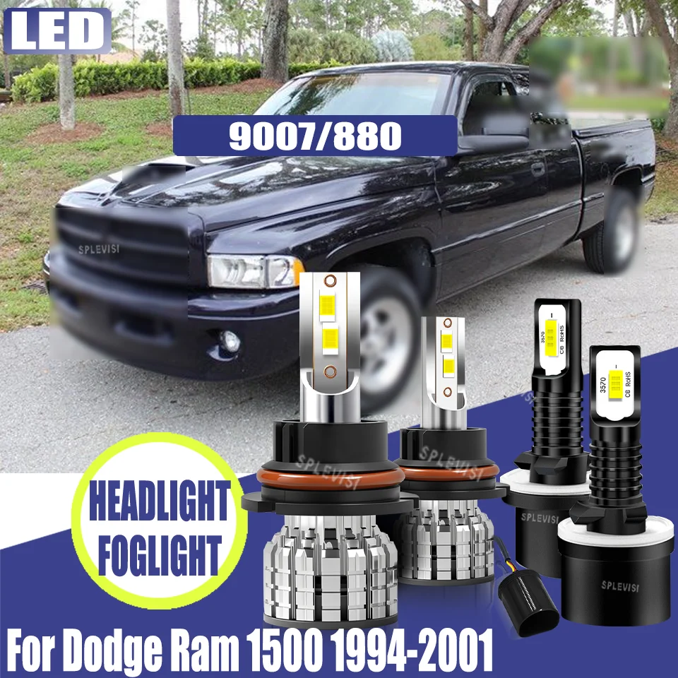 

Shock Resistant LED Fog Light & Headlight - Long Lifespan 60,000hrs For Dodge Ram 1500 1994 1995 1996 1997 1998 1999 2000 2001