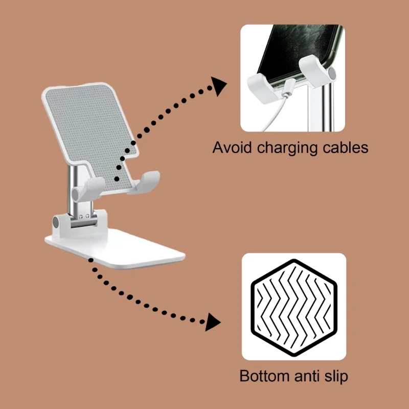 Przyjazna dla użytkownika obsługa telefonu Regulacja wysokości Trzymanie telefonu komórkowego Składany stojak Prezent
