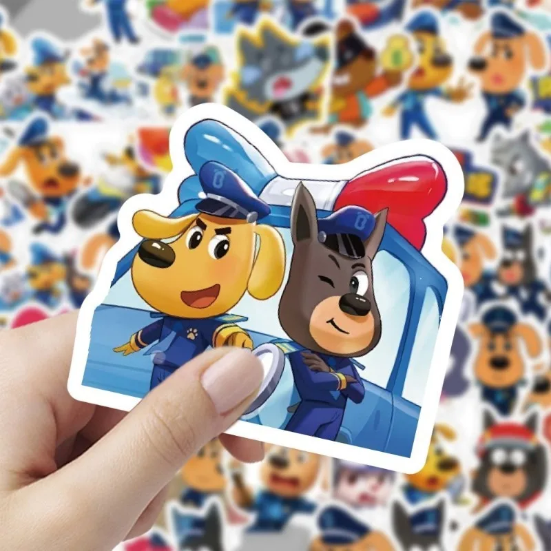 60pcs Sheriffs Labradors Dog Stickers Cartoon Security Sergeant Labradors Laptop Luggage Scrapbook Diary Graffiti Sticker Toy