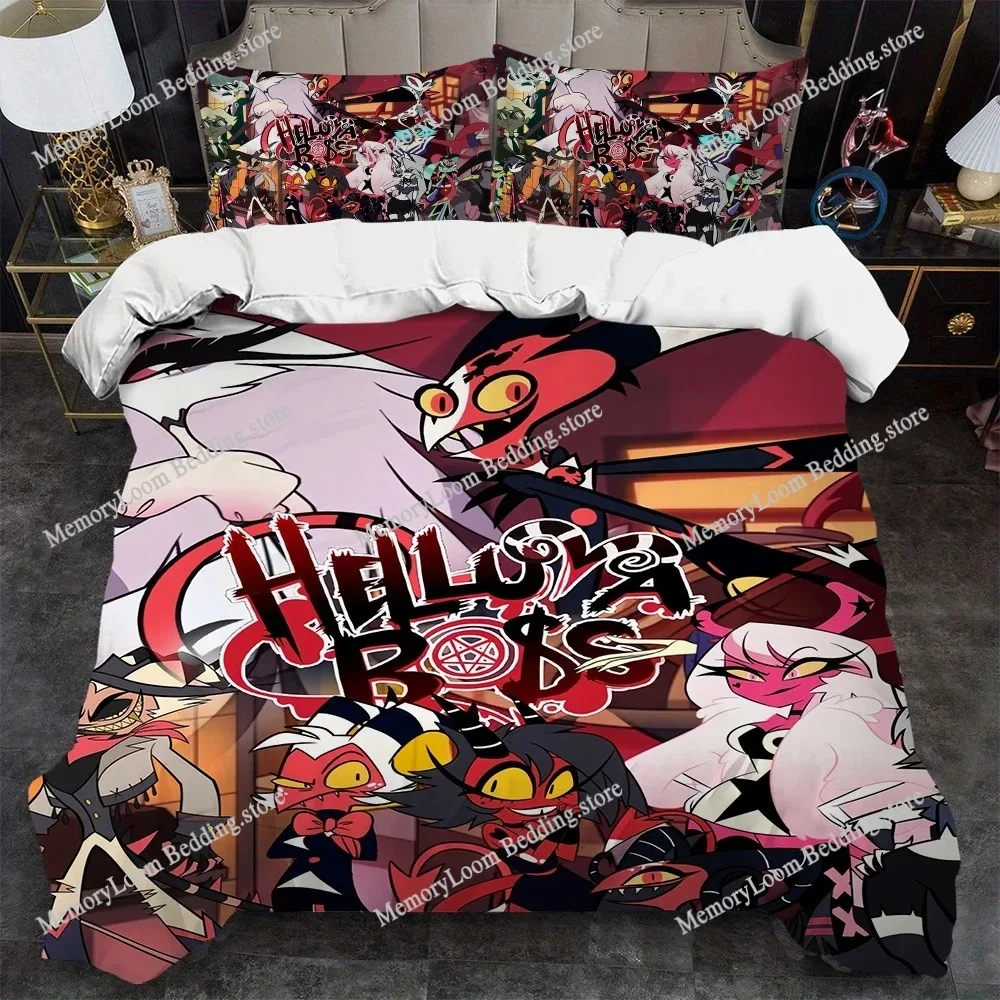 

Cartoon H-Helluva-Boss Duvet Cover Set Home Style Bedding Soft Laundry Cotton Bed Four Seasons Student Dormitory Home Textile963