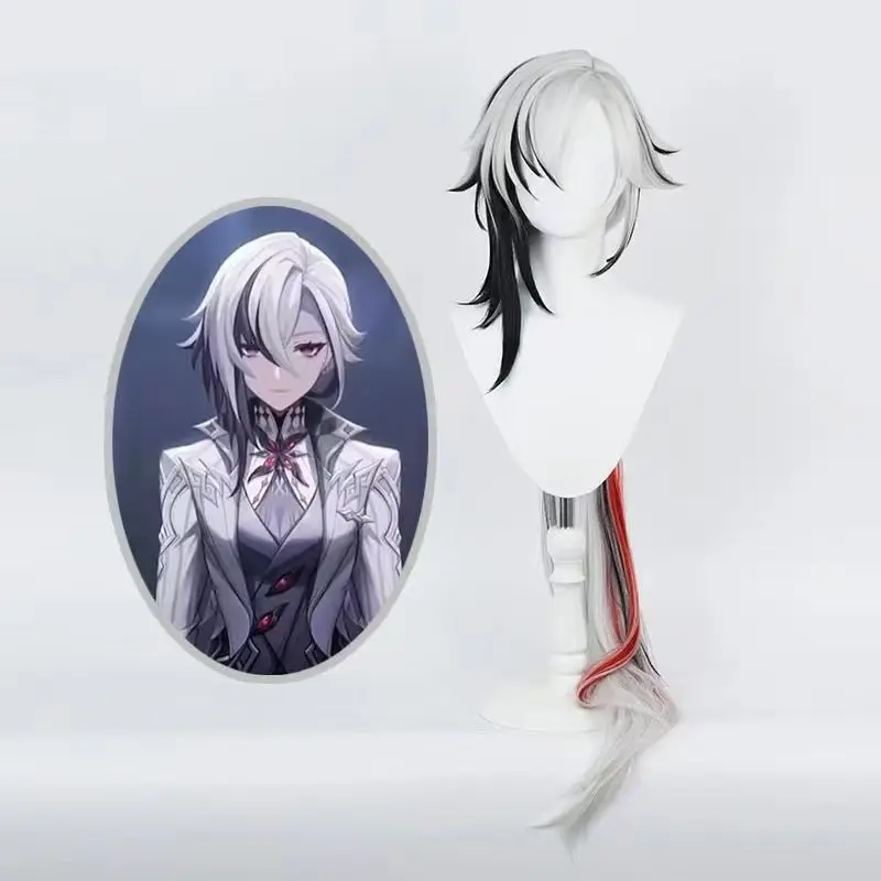 

Anime Game Genshin Impact Arlecchino cosplay wig Gradient Dying Wig Fatui Harbinger Heat Resistant Synthetic Fiber Hair