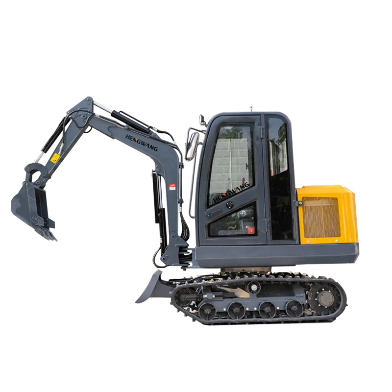 Custom HW 26 Diesel Engine 2.5t Excavator Mini Digger With Cab Construction Equipment Mini Excavator 2 ton Bagger With Bucket