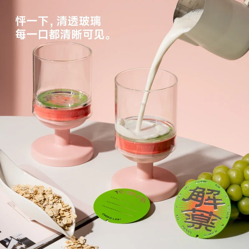 

CHaKOLAB and sequence borosilicate glass goblet mbti cup peripheral wine glass juice cup pounding cup