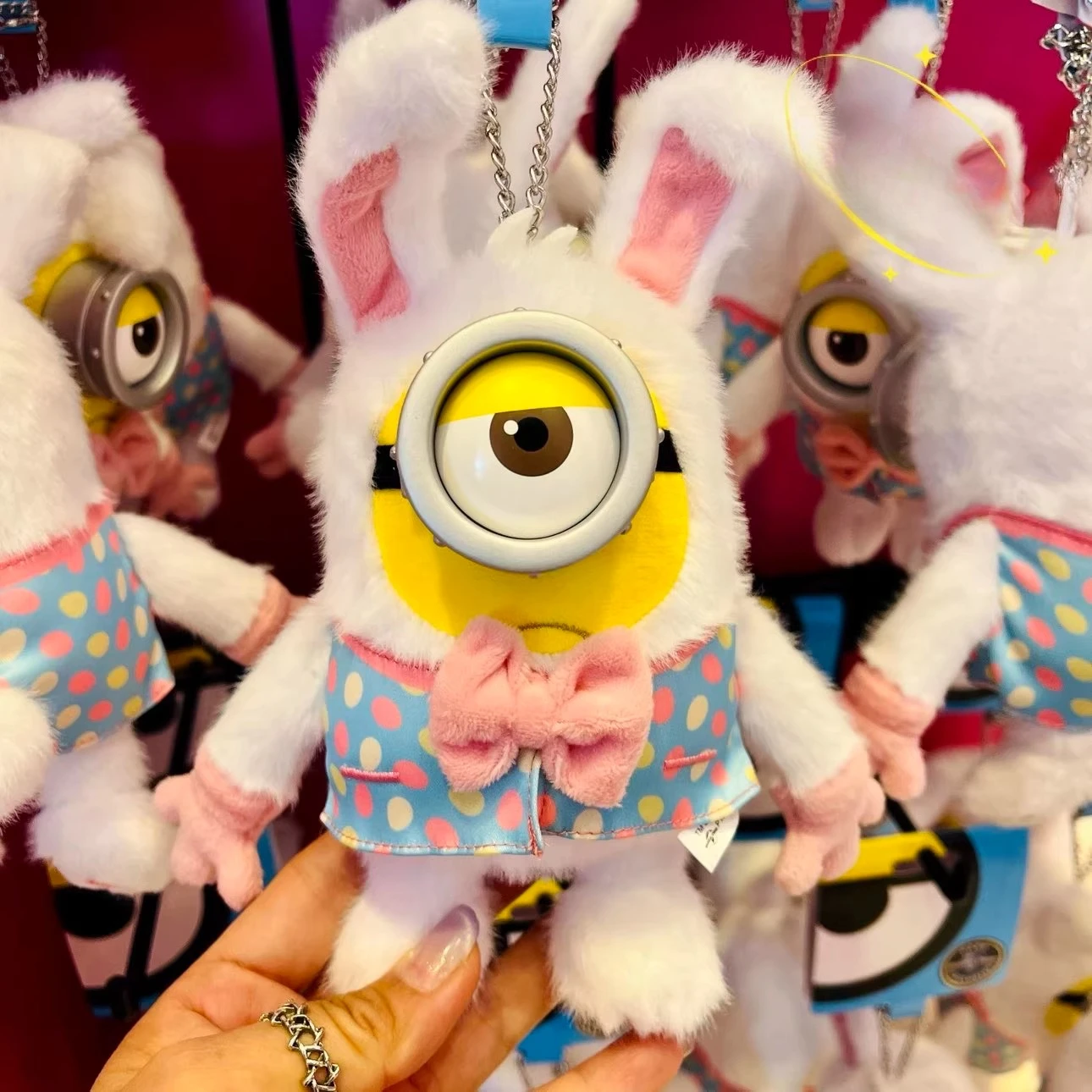 

Брелок-подвеска Universal Studios Minions в форме весеннего кролика, милый мультяшный пасхальный зайчик, украшение для сумки, подарок