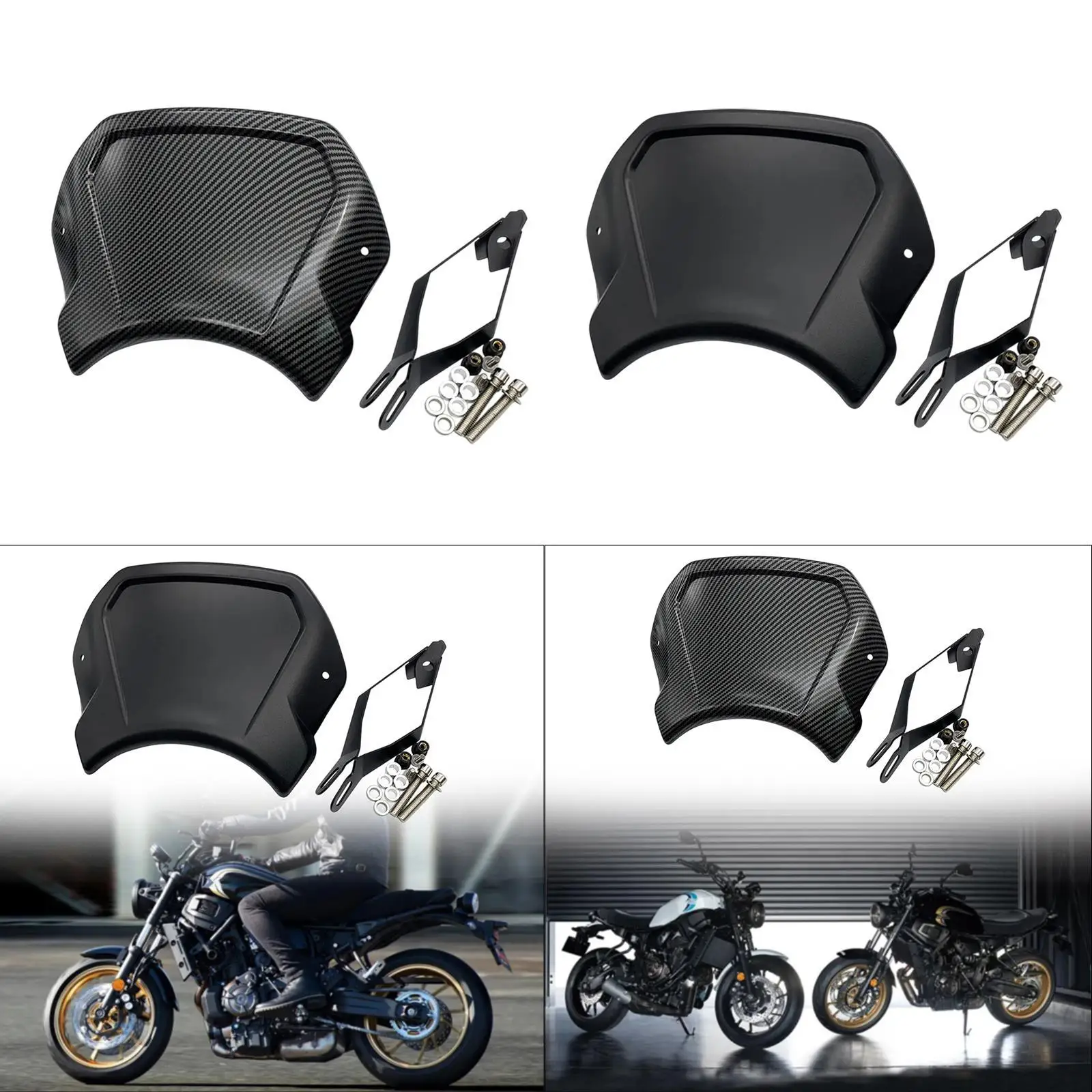 Motorcycle Windshield Frontal Plate Replacement Windscreen Front Flyscreens for 2016-2022 XSR700 Easy Installation