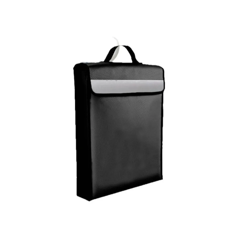 Sac de rangement imperméable et ignifuge pour documents, avec fermeture éclair, poignée supérieure, pochette sécurisée pour argent liquide avec bande adhésive, sac de rangement résistant à la chaleur