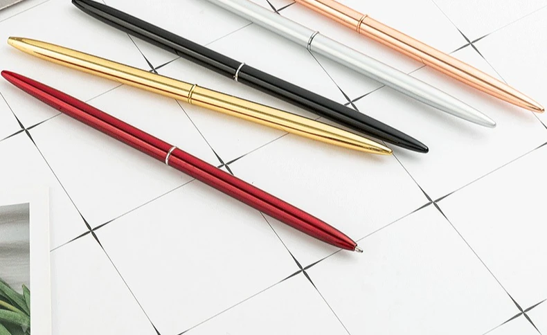 Metall-Kugelschreiber, schwarze Tinte, schlanker, leichter, glatter Schreibstift, für Business, Büro, Lehrer, Studenten, Hochzeitsgäste – Detail 3