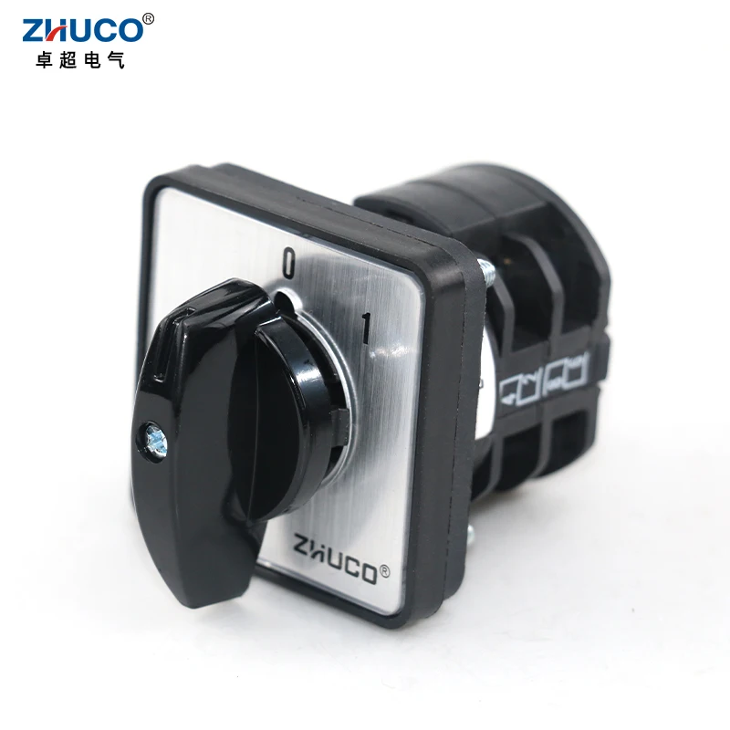 ZHUCO LW8D-10/C04.2 10A 660V ON OFF 2 Pole 8 Screw 2 Position Universal Conversion Selection Panel Mount Cam Changeover Switch