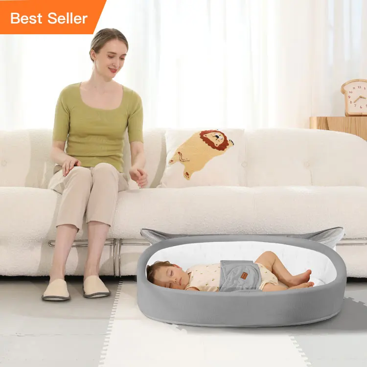 

100% Cotton Travel Portable Mobile Crib Newborn Cot Wholesale Crib Portable Removable Bed Organic Cotton Baby Nest