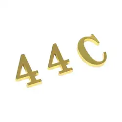 High Grade Custom Metal Bronze Digital Size English Letter Alphabetic Door Number Word Mounted Numbers Wall Letters Plate