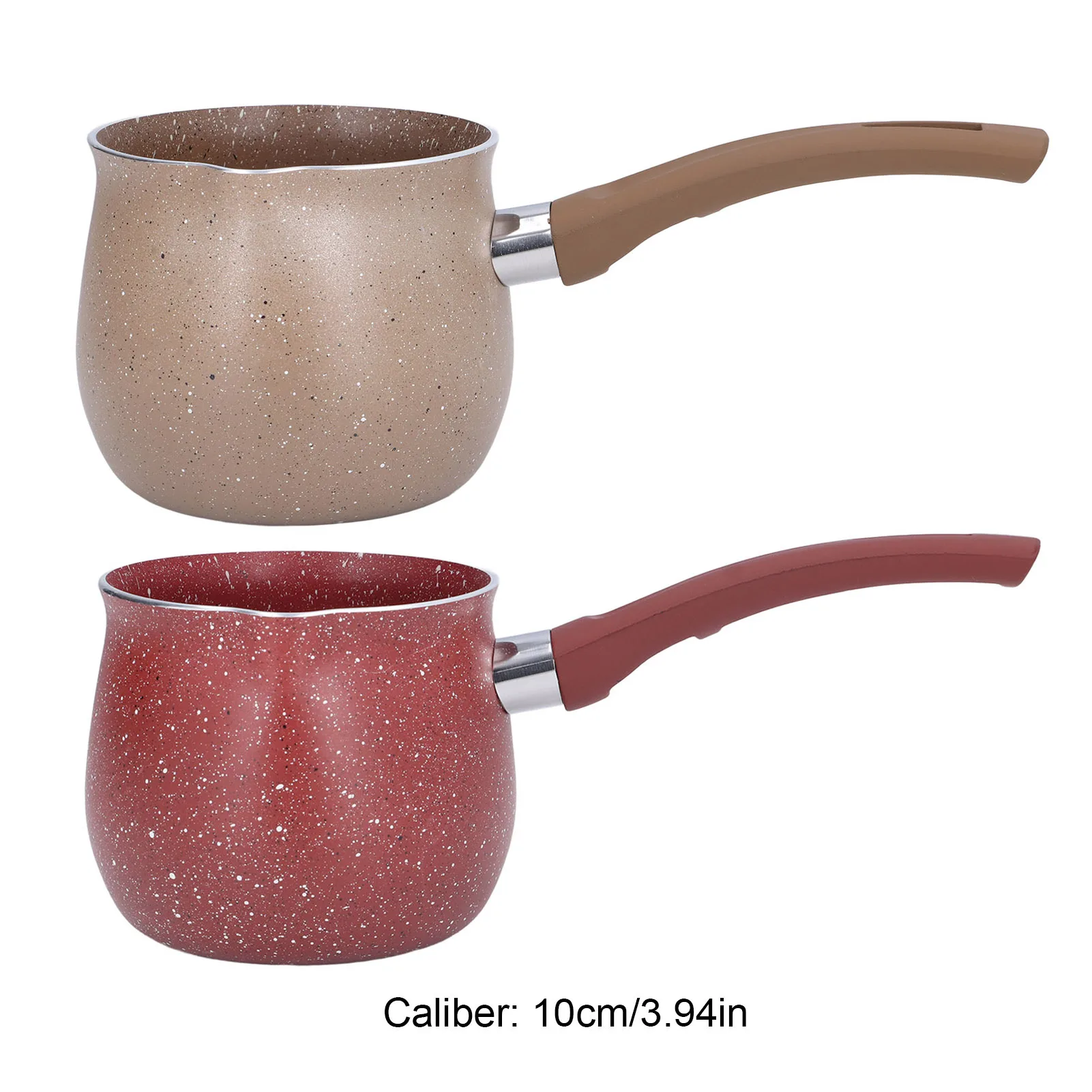 Mini Milk Pan Warmer Coffee Pot Non Stick Single Handle for Cooking Heating Boiling Melting