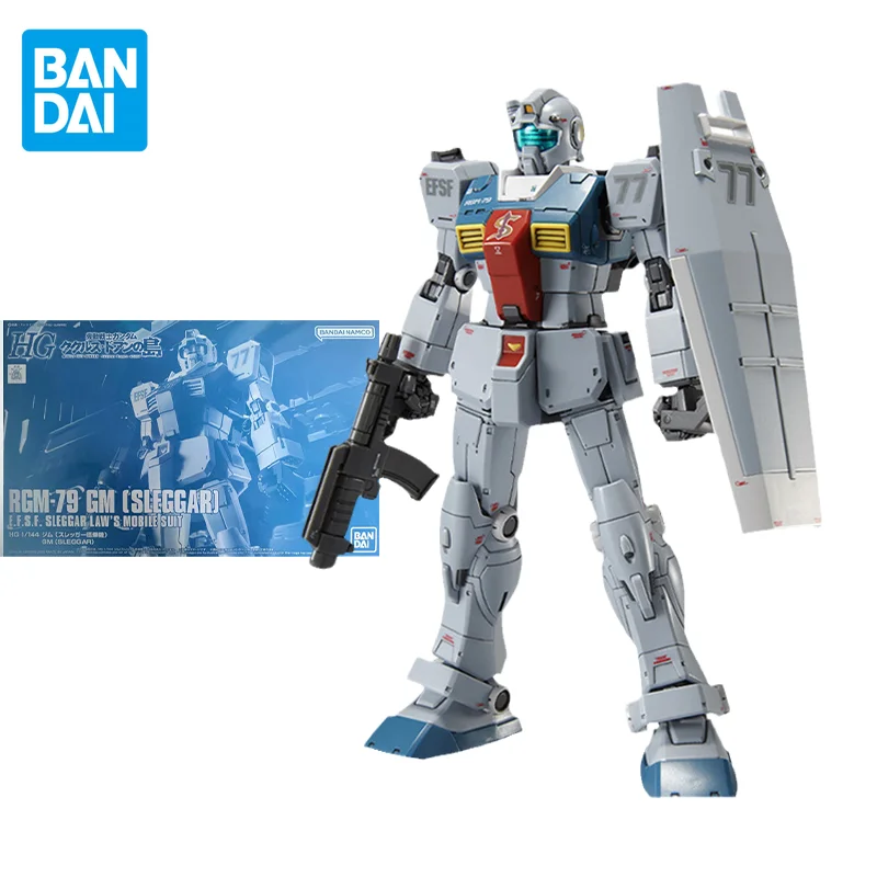 

Bandai Original GUNDAM Anime HG PB1/144 RGM-79 GM SLEGGAR Action Figure Assembly Model Toys Collectible Model Gifts for Children