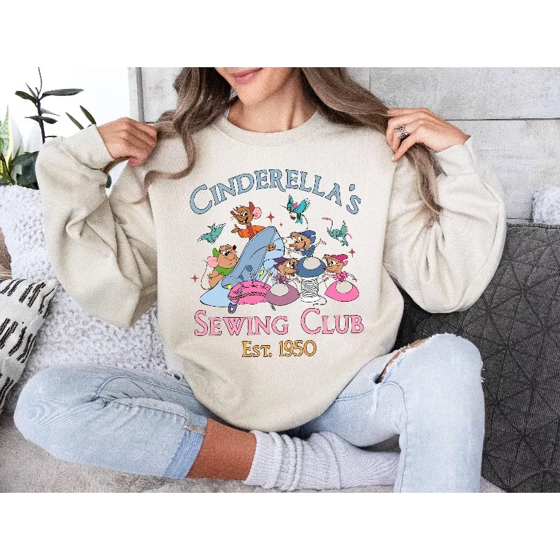 Hoodie Wanita Disneyland Cinderella Musim Gugur/Dingin Pakaian Jalanan Fashion Kasual Pria dan Wanita Baru