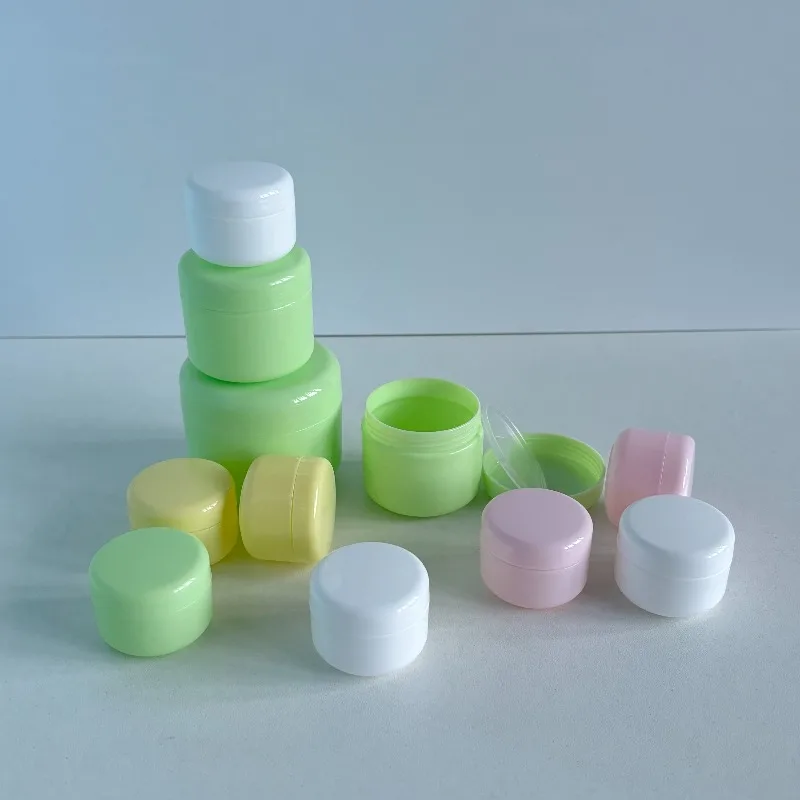 5 Colors Plastic Cosmetic Jars 30/50pcs Empty Refillable Travel Container for Face Cream Lotion Lip Scrub 10g 30g 50g 100g