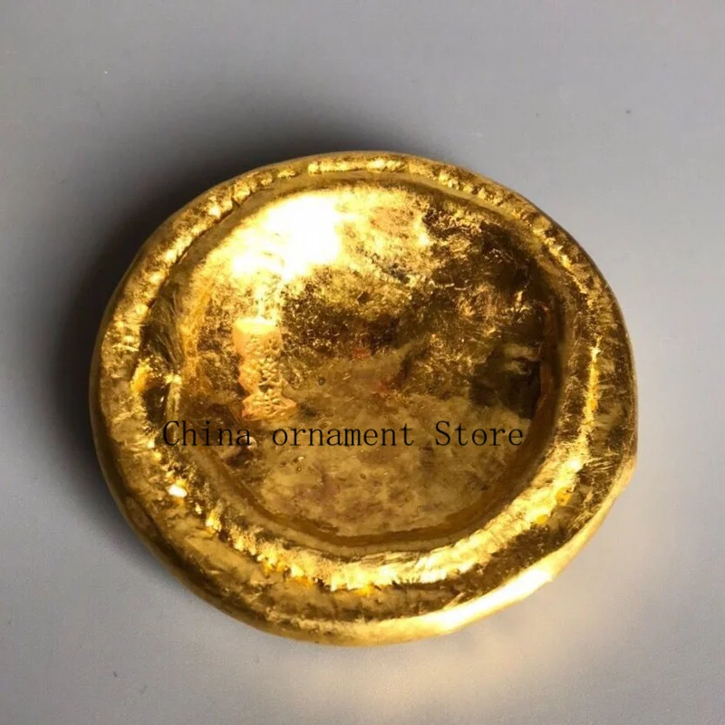 Antique-style gold coins, gold ingots, and gold bars Western Han Dynasty horseshoe-shaped gold ornament Solid brass gold ingot