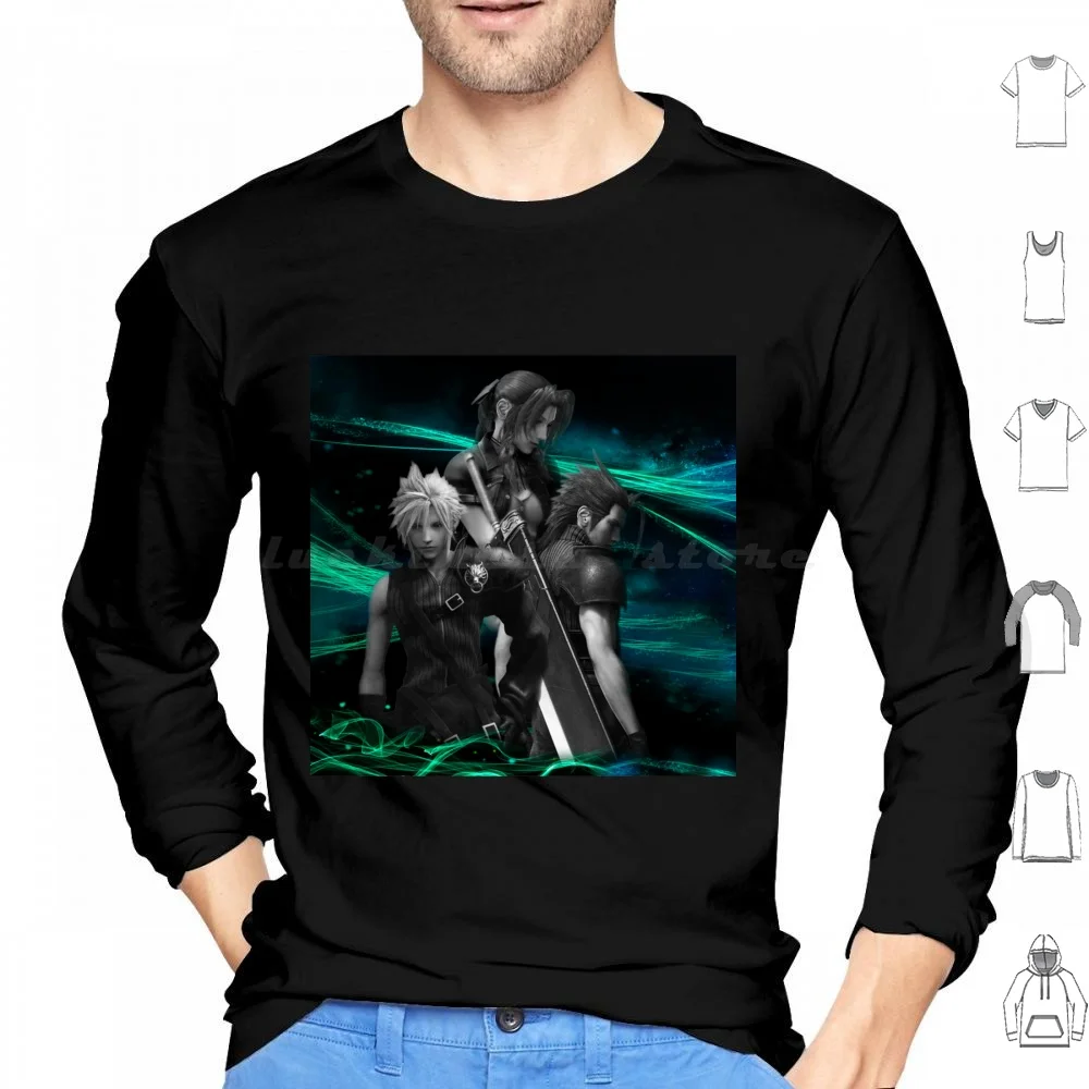 Recuerda Sudadera con capucha de algodón de manga larga Final Fantasy Vii Final Fantasy Final Fantasy 7 Crisis Core Final Fantasy Crisis