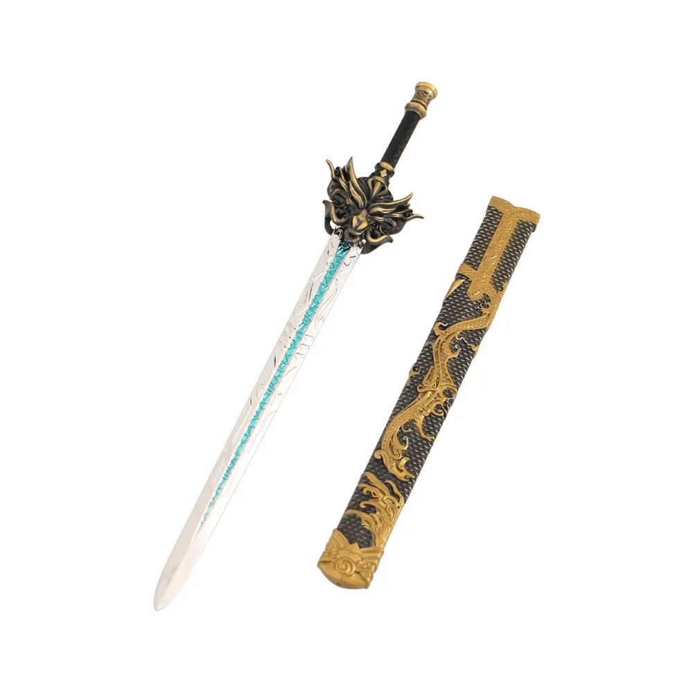 29cm 진의 전설 중국 애니메이션 주변 잠자는 드래곤 검 카나타 풀 메탈 공예 무기 모델 선물 소장 장난감
