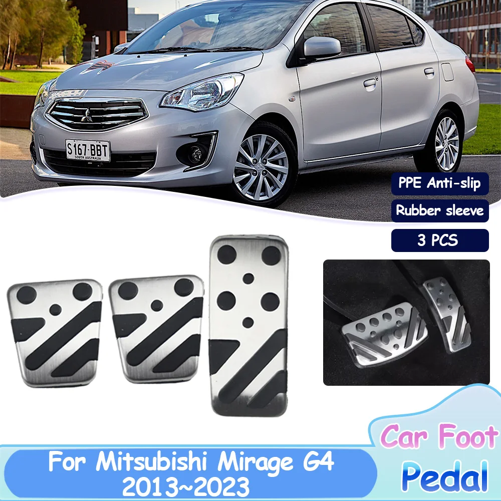 

Автомобильные педали для Mitsubishi Mirage G4 Space Star Attrage 2013 ~ 2023, 2014 2015 2016 2017 2018 2019 2020 2021 2022 подставка под лоток, тормоз, акселератор, внутренние части, аксессуары