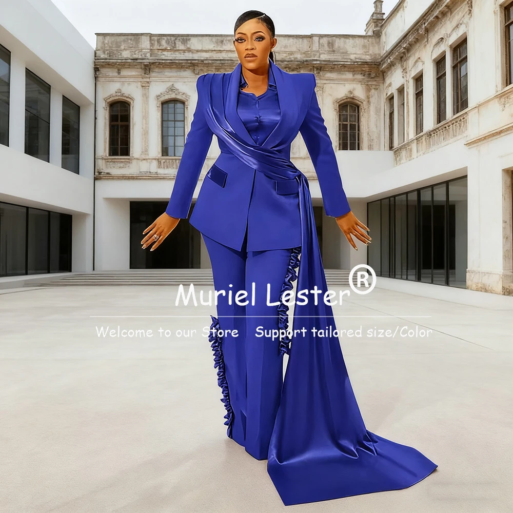 

Special Design Women Pants Suits Plus Size Prom Blazer Jacket With Wraps Customized Wedding Guest Wear Ladies Party Tuxedos 2026
