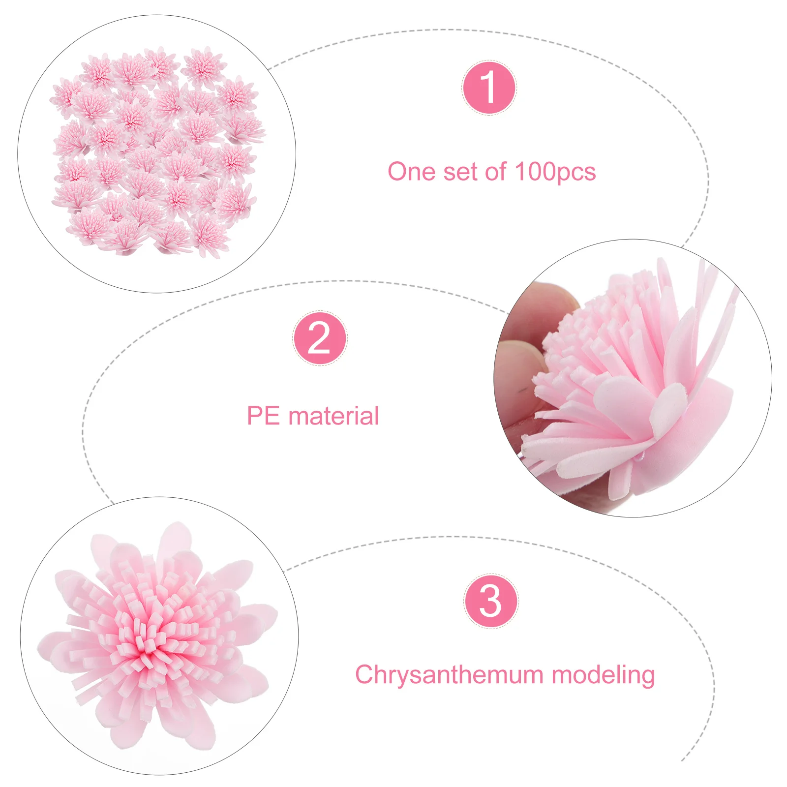 100Pcs Diffuser Flowers for Fragrance Oil Flower Diffuser Diffuser Sticks Aroma Flower Replacement Refill Sticks Reed bottle