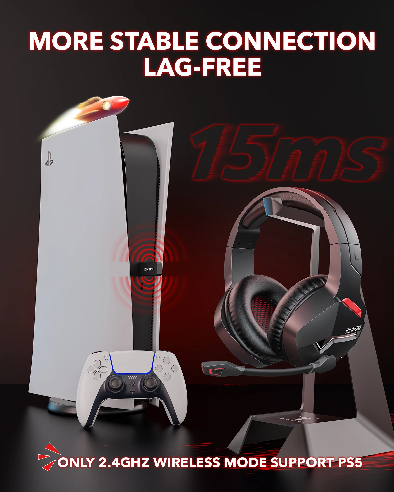 BINNUNE BW01 Dual Wireless Hea - огляд і ціна Pc Gaming Ps5