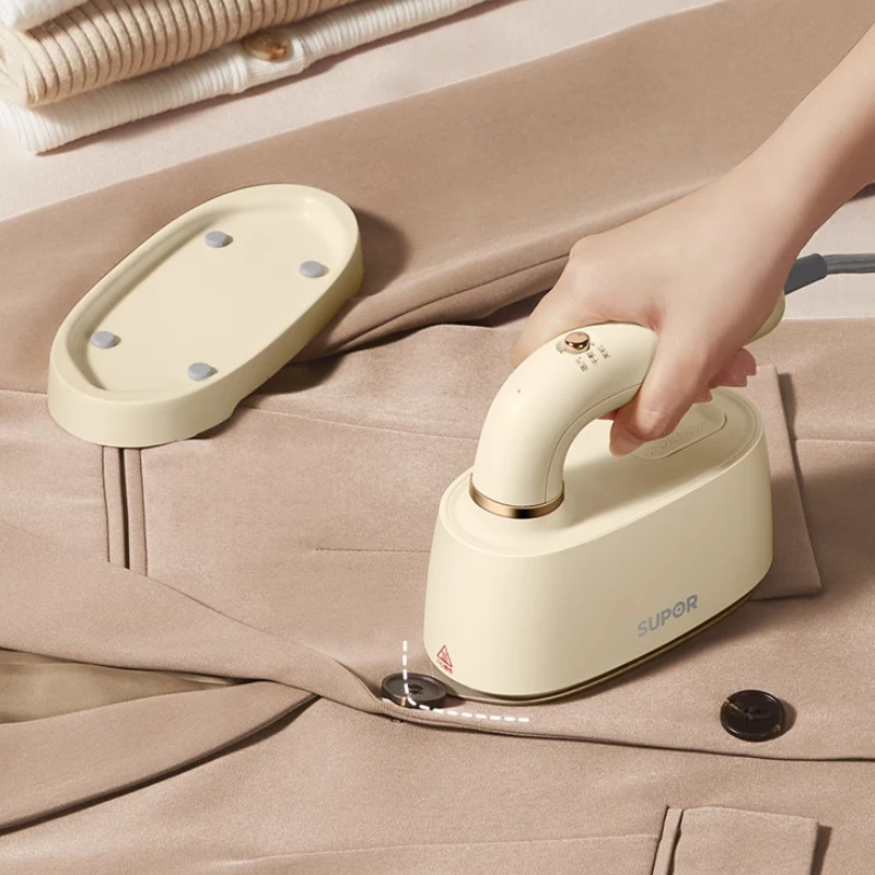 مكواة بخار للملابس المحمولة بقدرة 1500 وات، مكواة عمودية/أفقية 2 في 1 مع أوضاع لدرجة الحرارة 5 أوضاع، خزان 300 مل وتسخين سريع لإزالة التجاعيد